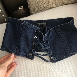 Zara denim waist corset